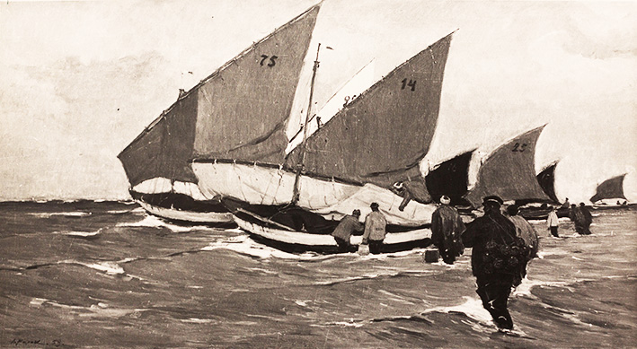 «Ідуть у море». 1960. Полотно, олія